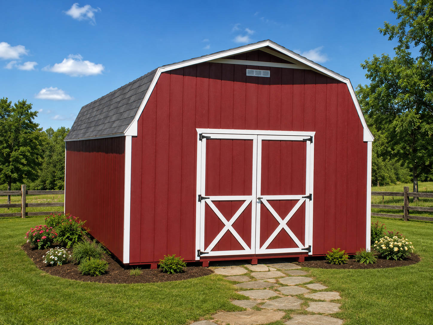Gambrel barn handcrafted by Slabaugh's